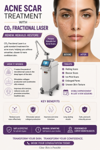 Acne Scar Treatment with CO2 Fractional Laser